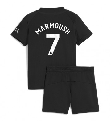Manchester City Omar Marmoush #7 Seconda Maglia Bambino 2025-26 Manica Corta (+ Pantaloni corti)